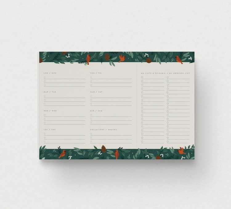 MIMOSA DESIGN PLANIFICATEUR DE REPAS - FORÊT SYMPHONIQUE