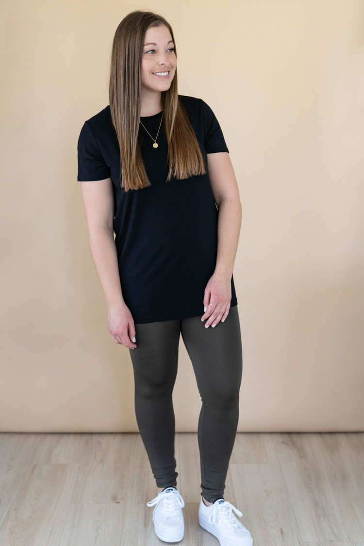 ROSE MATERNITÉ COLLANT SANS PIED - KAKI