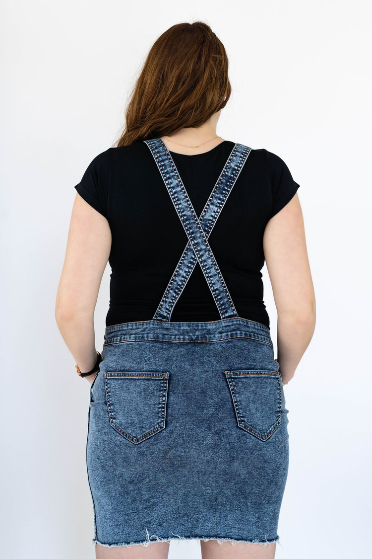 ROSE MATERNITÉ JUPE SALOPETTE - DENIM