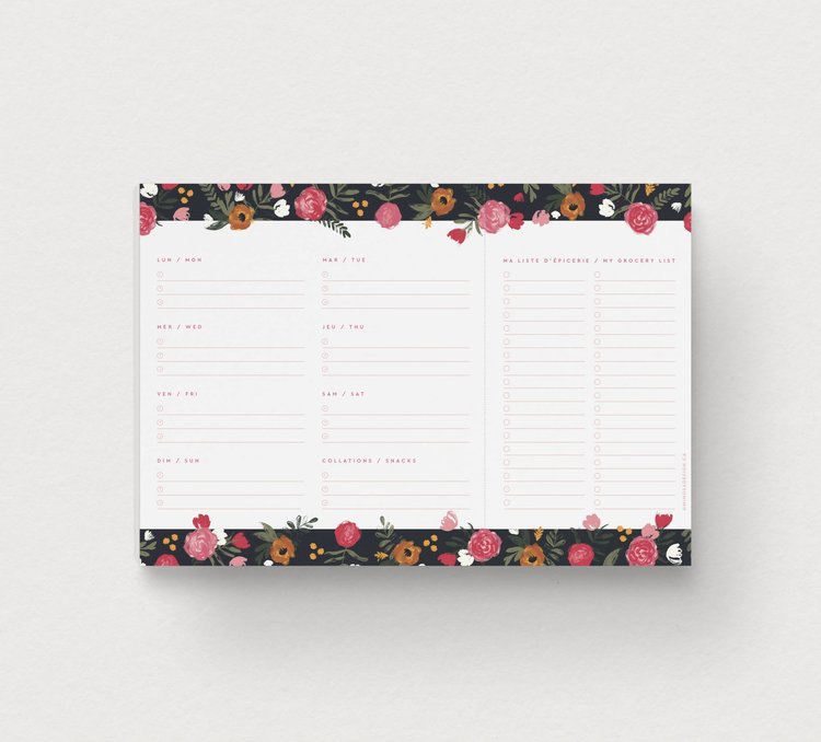 MIMOSA DESIGN PLANIFICATEUR DE REPAS - ROMANCE