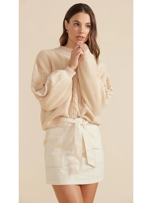 MINKPINK JUPE ZALA MINI - ECRU