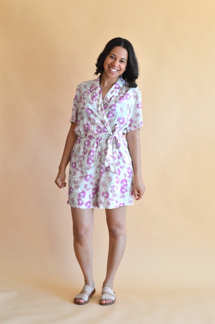 THE KORNER JUMPSUIT (22199069) - BEIGE & VIOLET