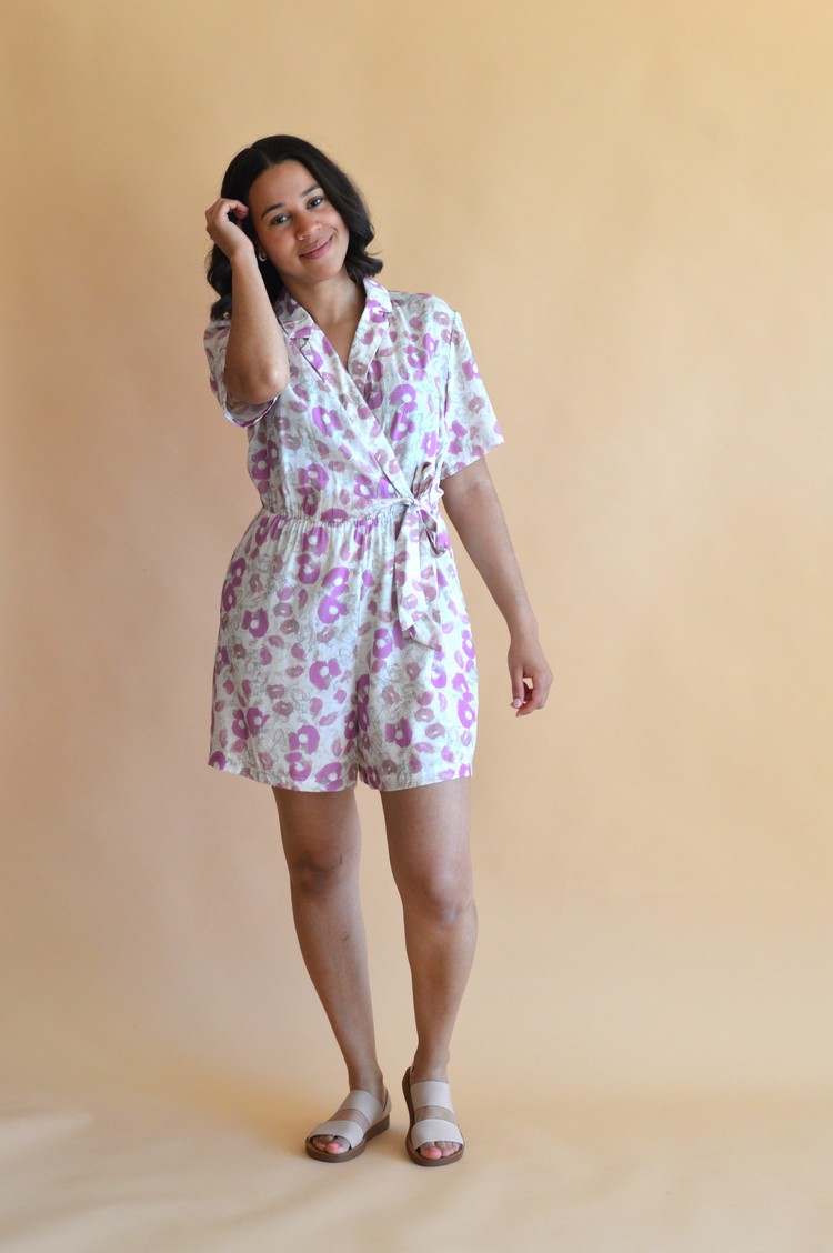 THE KORNER JUMPSUIT (22199069) - BEIGE & VIOLET