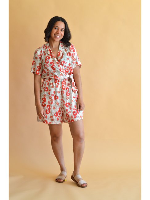 THE KORNER JUMPSUIT (22199069) - BEIGE & ROUGE