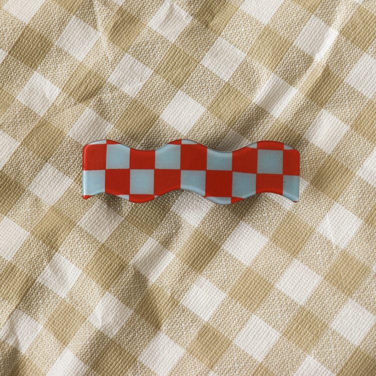 HORACE JEWELRY BARRETTE DAMIERO - ROUGE ET BLEU