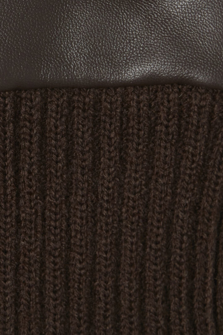 ICHI MITAINE DE CUIR NILLA - NOIR