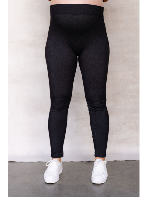 ROSE MATERNITÉ LEGGING EFFET DENIM - NOIR