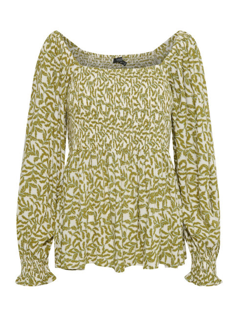 SOAKED IN LUXURY BLOUSE ZAYA - GREEN MOSS LEAF