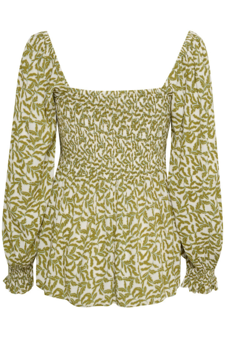 SOAKED IN LUXURY BLOUSE ZAYA - GREEN MOSS LEAF