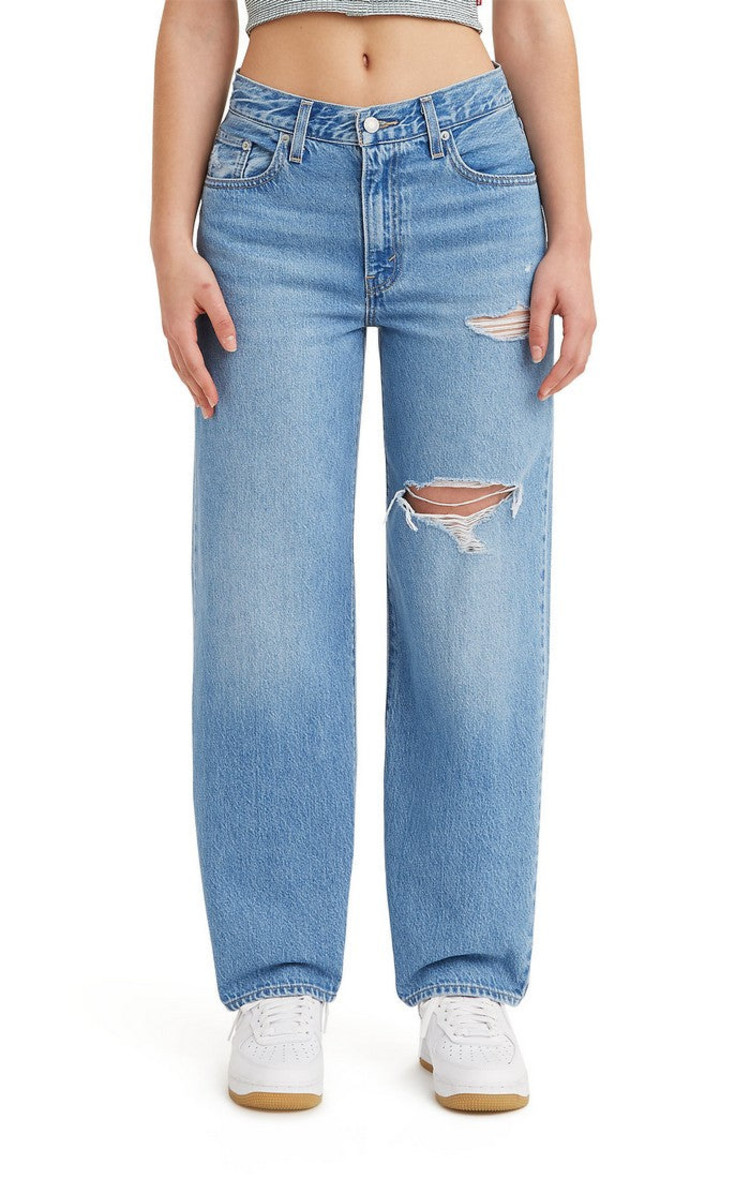 LEVI'S JEANS BAGGY DAD IN THE  MIDDLE - DAMAGE