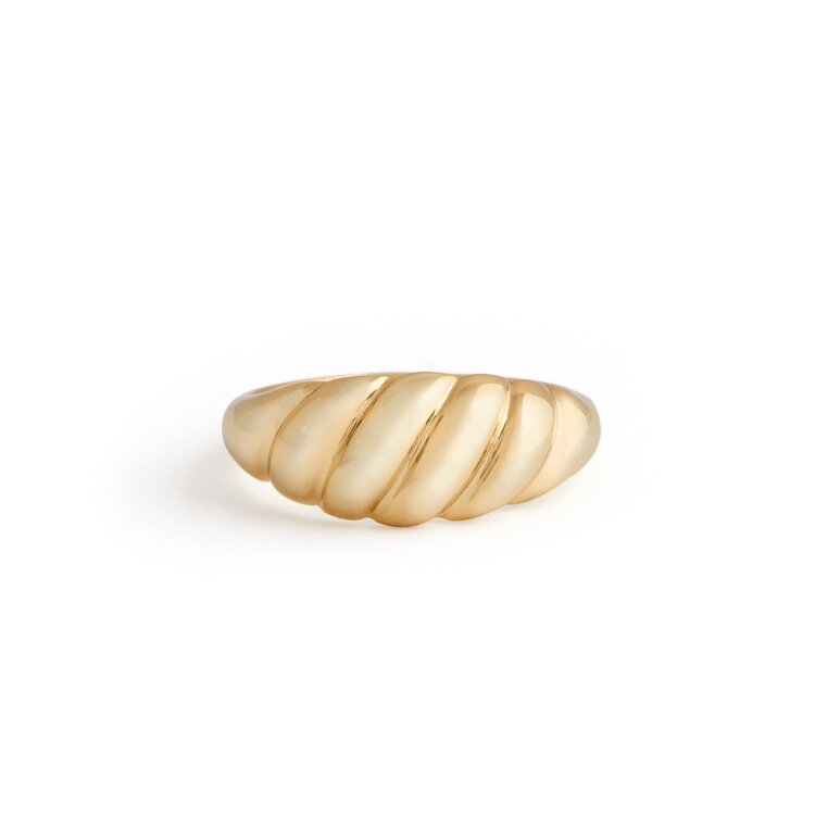 TWENTY COMPASS JEWELRY BAGUE CROISSANT - VERMEIL