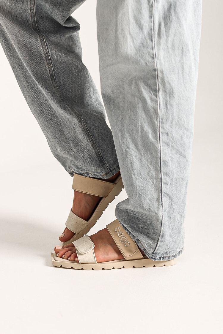 BEGO SANDALE FLAT JANE - NATURAL