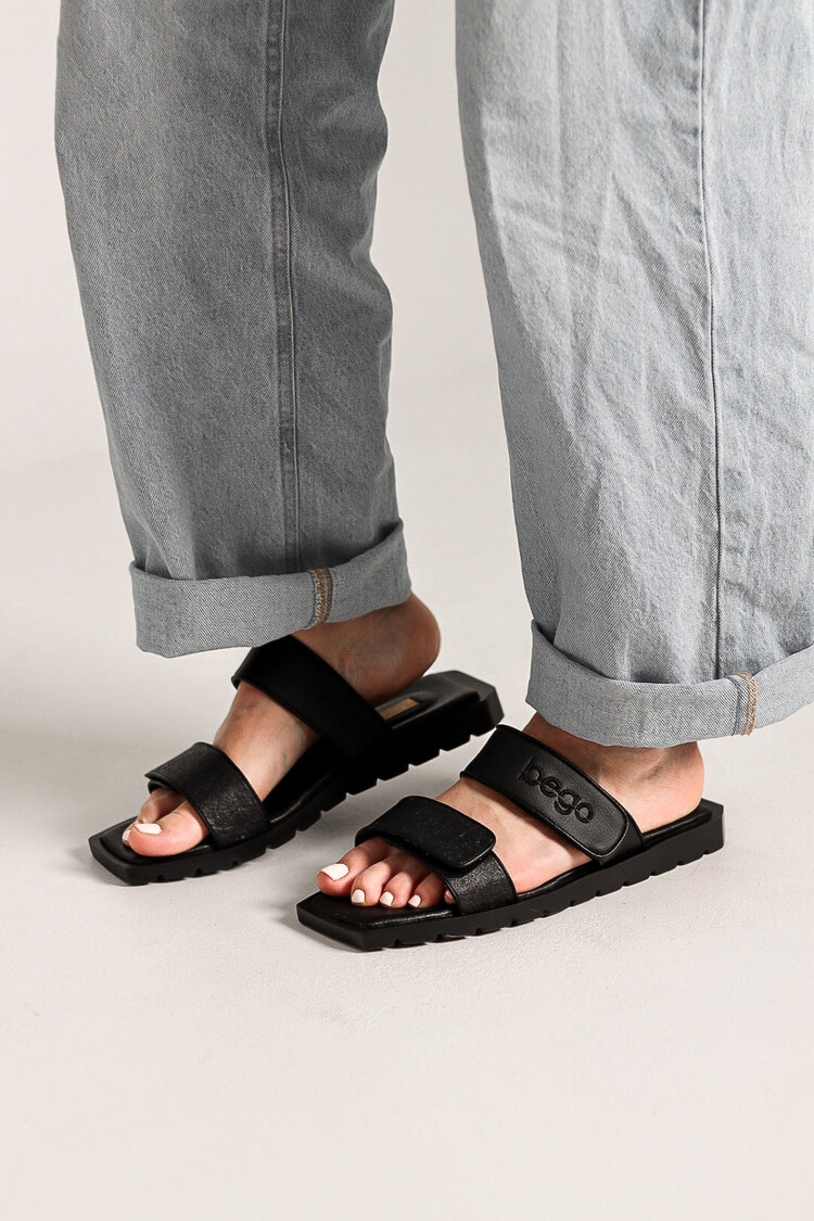 BEGO SANDALE FLAT JANE - CHARCOAL