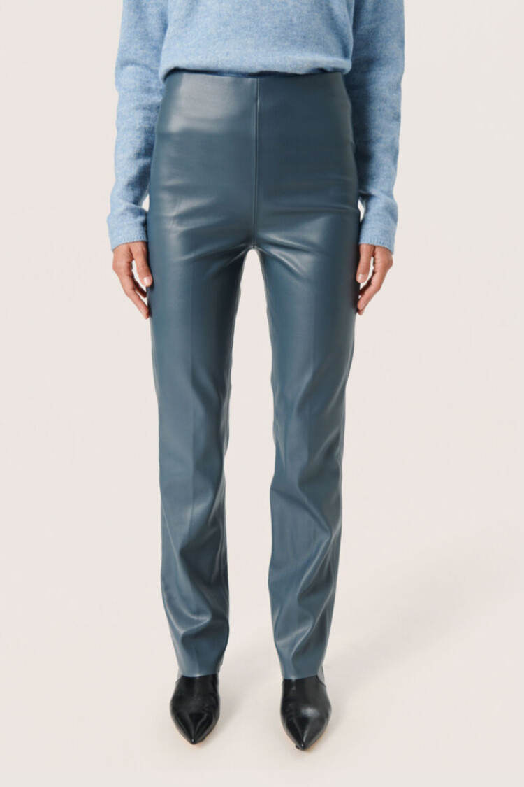 SOAKED IN LUXURY PANTALON STRAIGHT KAYLEE - DARK SLATE