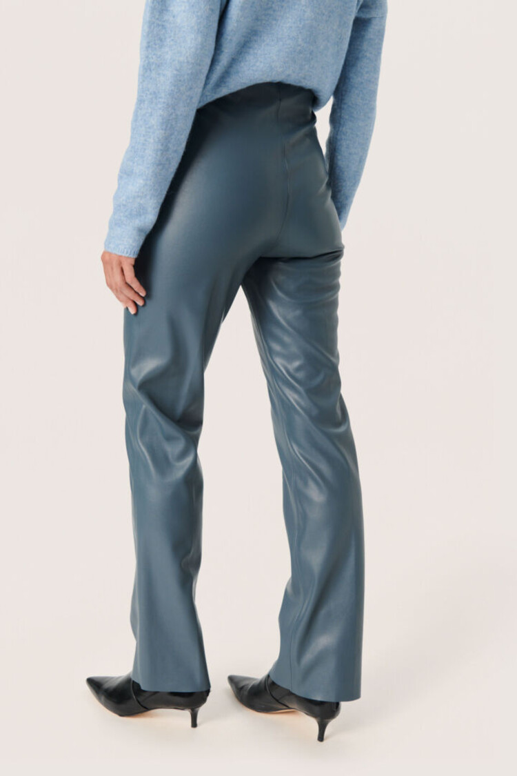 SOAKED IN LUXURY PANTALON STRAIGHT KAYLEE - DARK SLATE