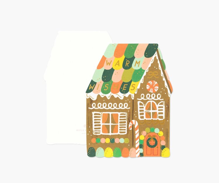 RIFLE PAPER CO CARTE DE SOUHAIT - MAISON DE PAIN D'ÉPICE