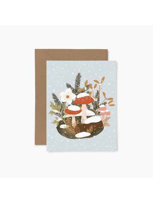 PAPIER FLEURI CO CARTE DE SOUHAIT -  FORÊT ENNEIGÉE