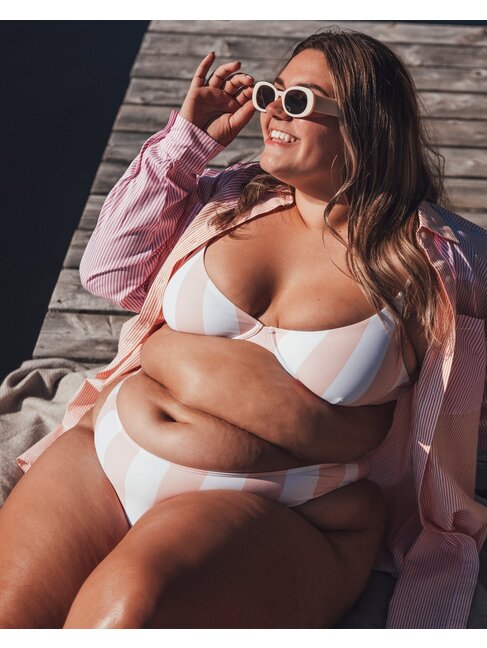 NANA THE BRAND HAUT DE BIKINI MAUDE LIGNES ROSES