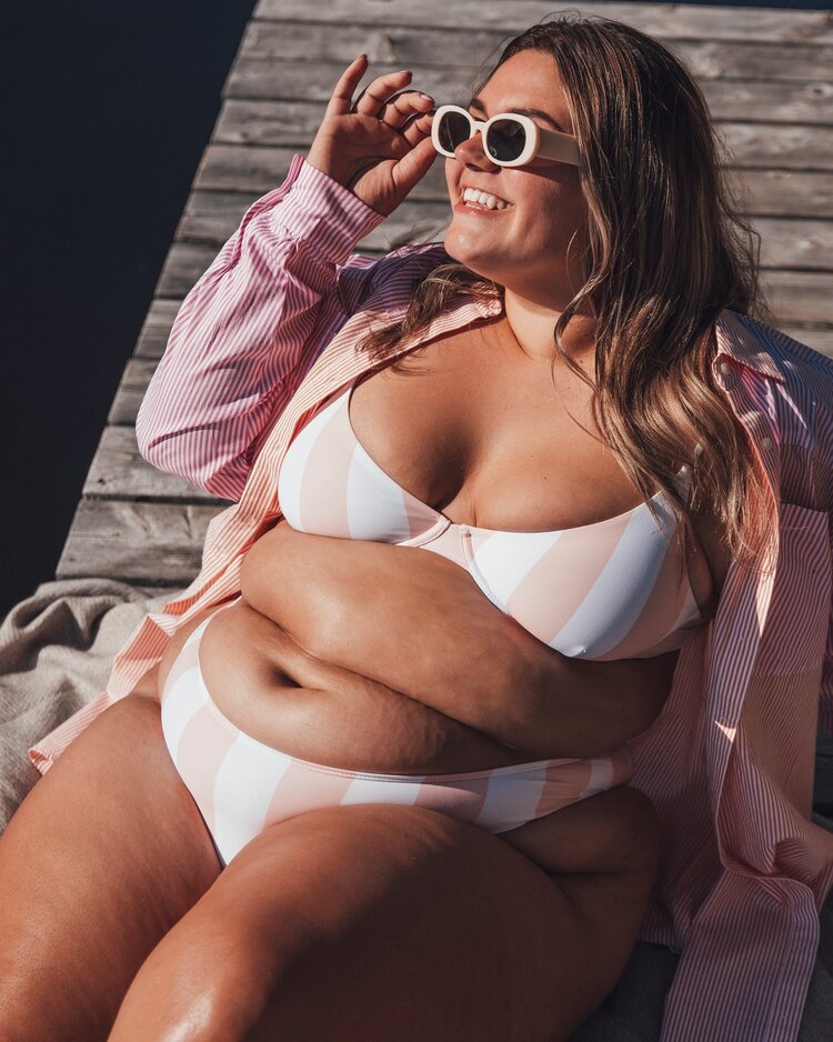 NANA THE BRAND HAUT DE BIKINI MAUDE LIGNES ROSES