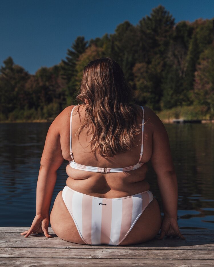 NANA THE BRAND HAUT DE BIKINI MAUDE LIGNES ROSES