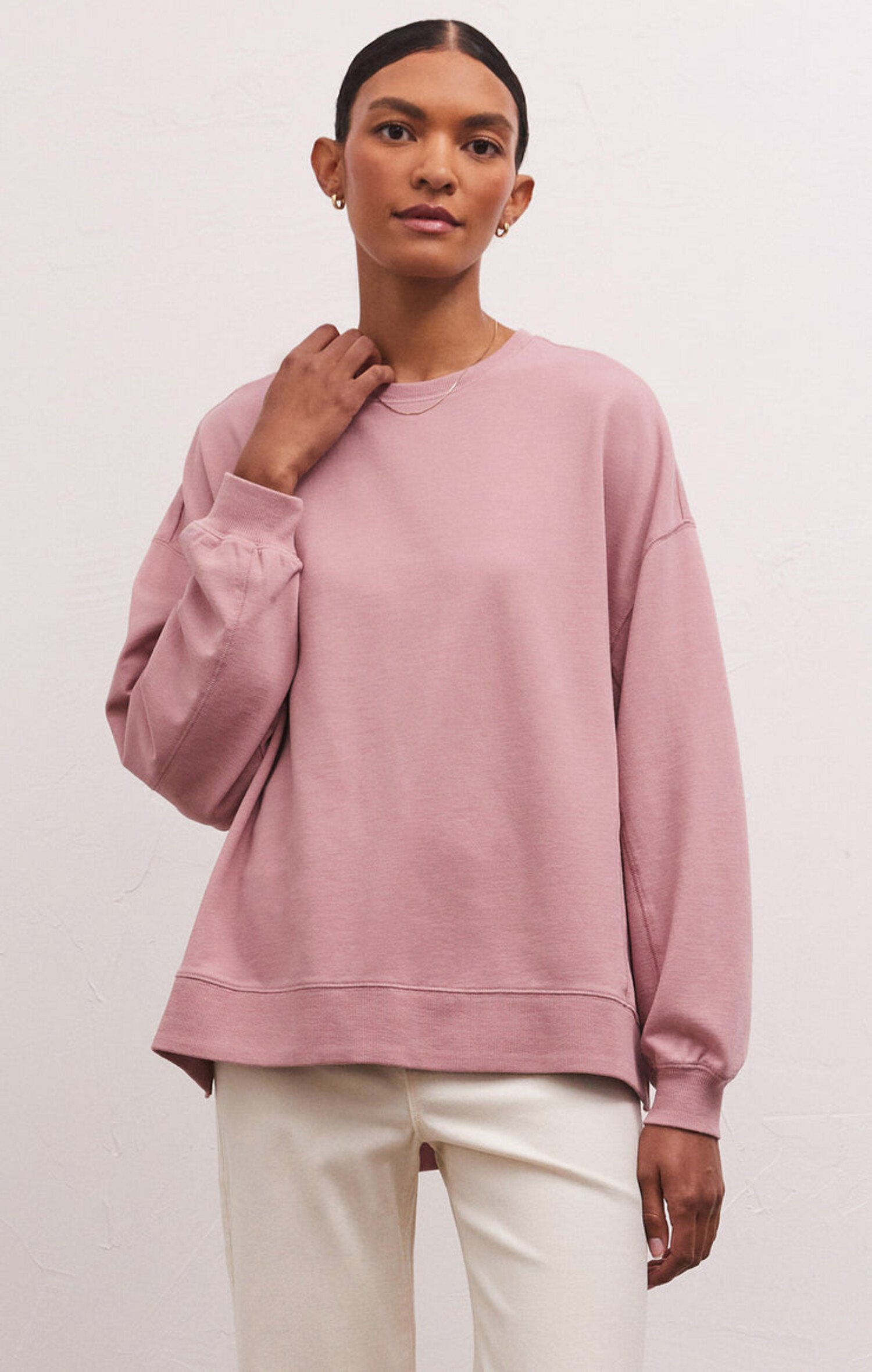 CREWNECK MODERN WEEKENDER MISTY MAUVE Boutique La Penderie