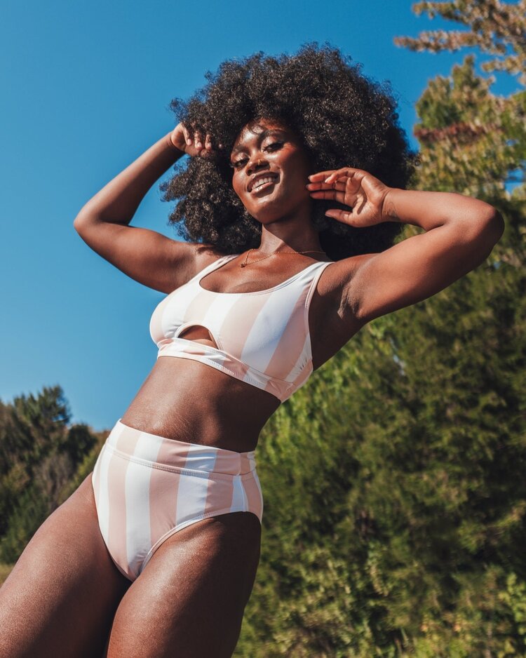 NANA THE BRAND BAS DE BIKINI  - GENEVIÈVE LIGNES ROSES