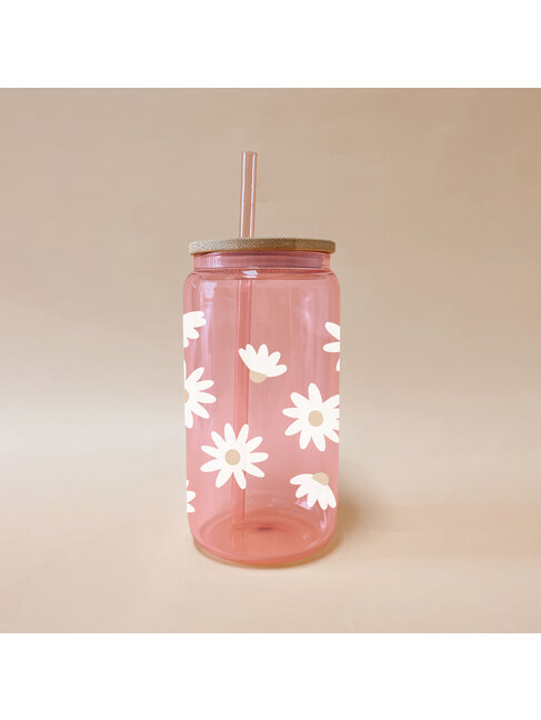 MÕMY VERRE BOHO - FLEURS D'ÉTÉ ( VERRE ROSE )