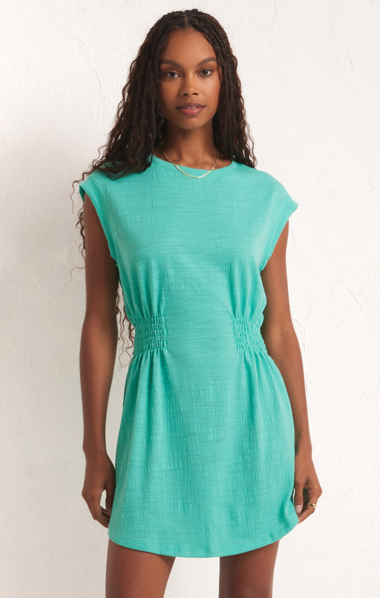 ROBE ROWAN TEXTURED CABANA GREEN Boutique La Penderie