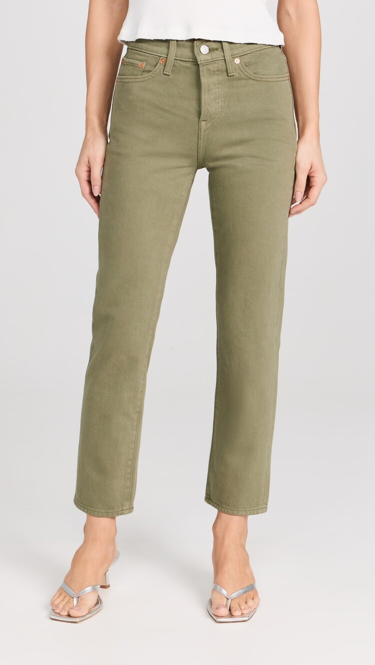 LEVI'S JEANS WEDGIE STRAIGHT - STEEPED  LICHEN GREAN