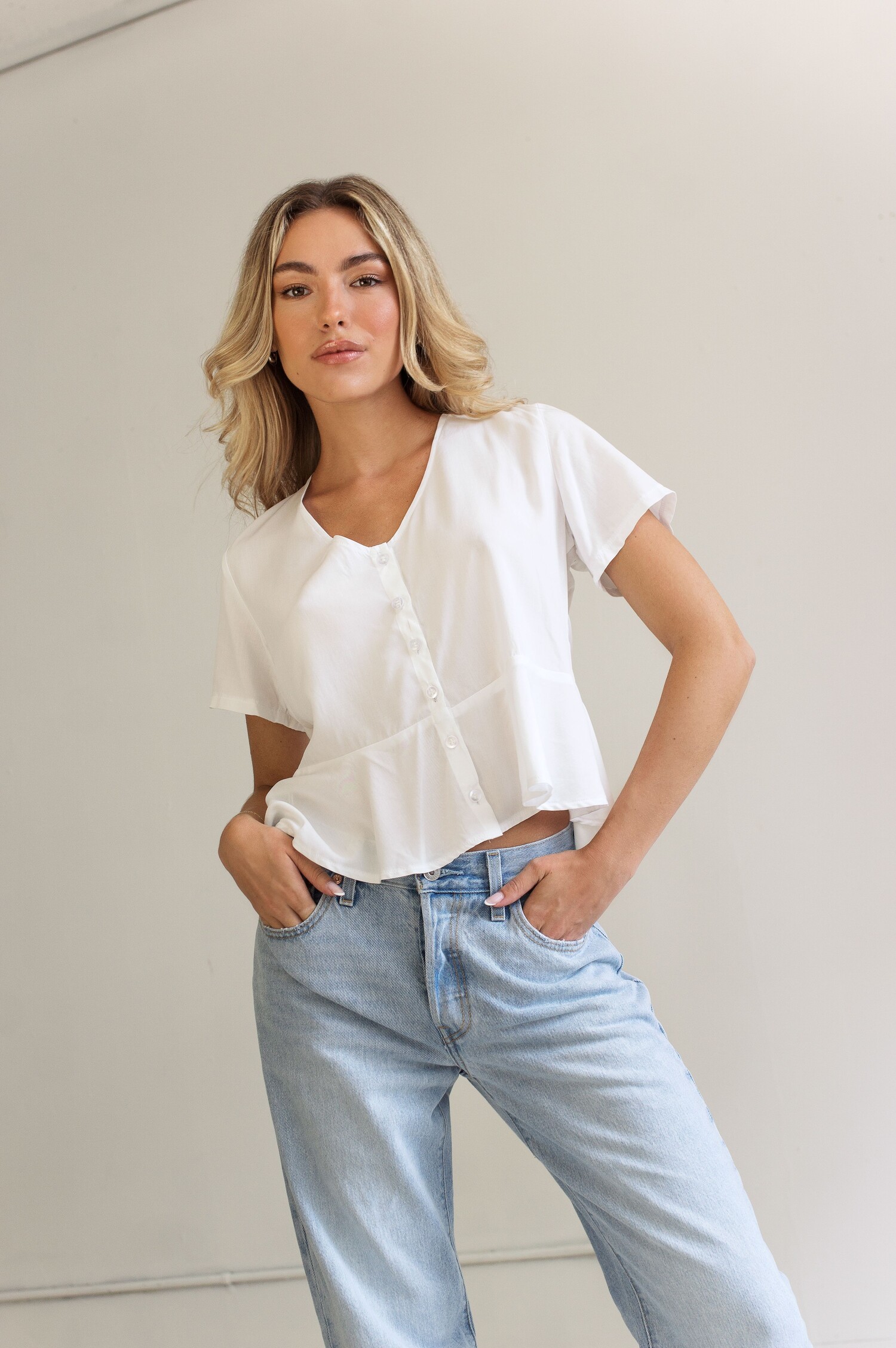 BLOUSE HAZEL WHITE Boutique La Penderie