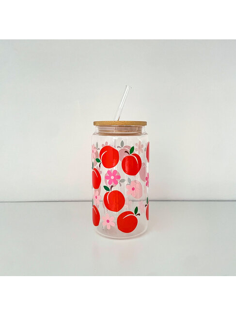 LA PENDERIE VERRE EN BAMBOU - PÊCHES ET FLEURS