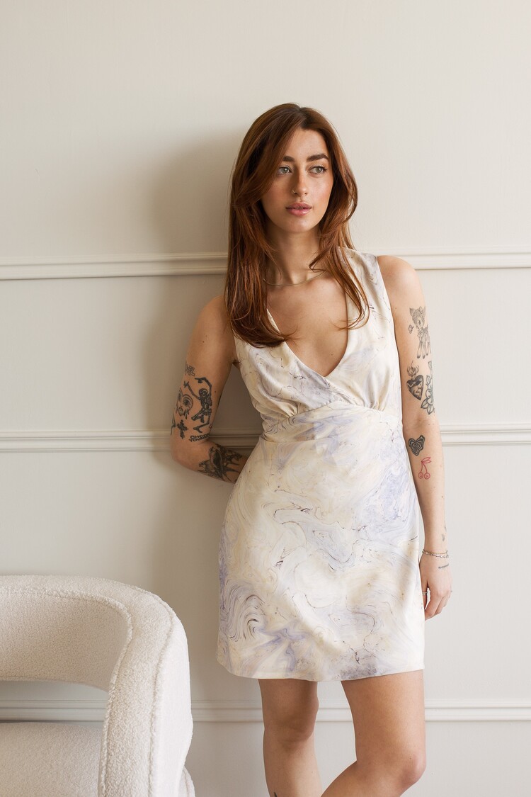 DAILYSTORY ROBE VIOLET - MARBLE