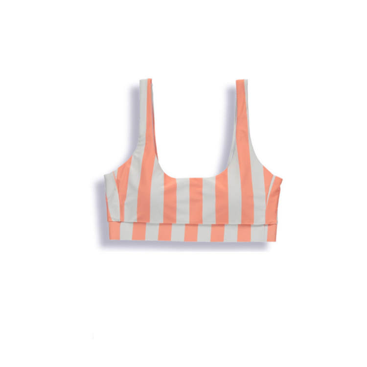 BIRDZ HAUT DE BIKINI - STRIPES PAPAYA