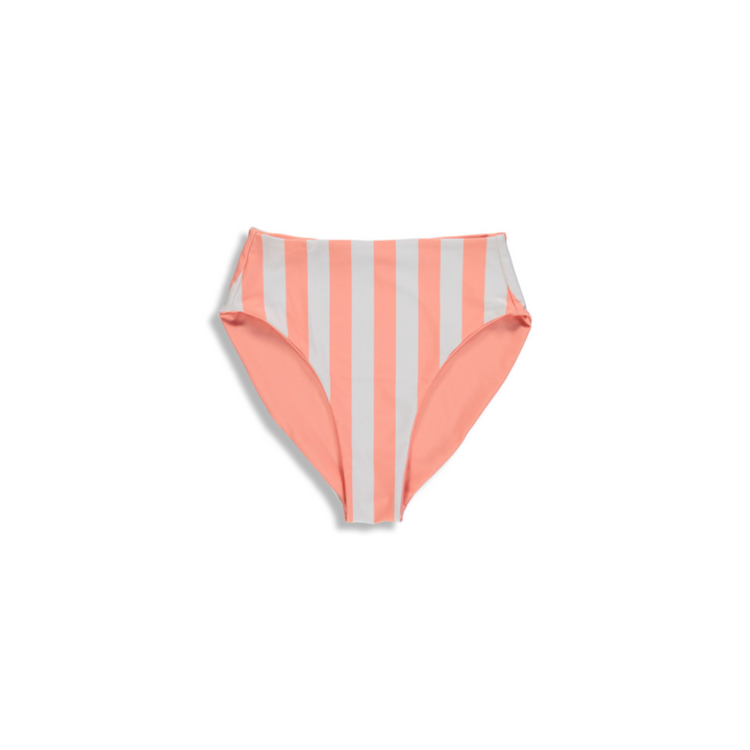 BIRDZ BAS DE BIKINI REVERSIBLE - STRIPES PAPAYA