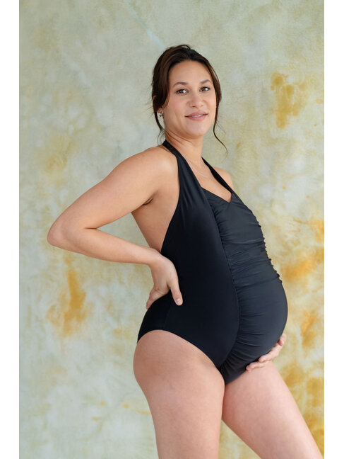 ROSE MATERNITÉ MAILLOT DE BAIN - TOUR DE COU - NOIR