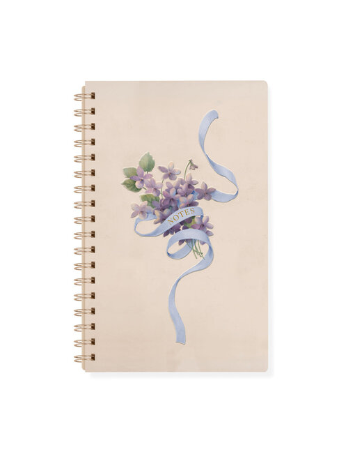 FRINGE JOURNAL À SPIRALES - VIOLET RIBBON