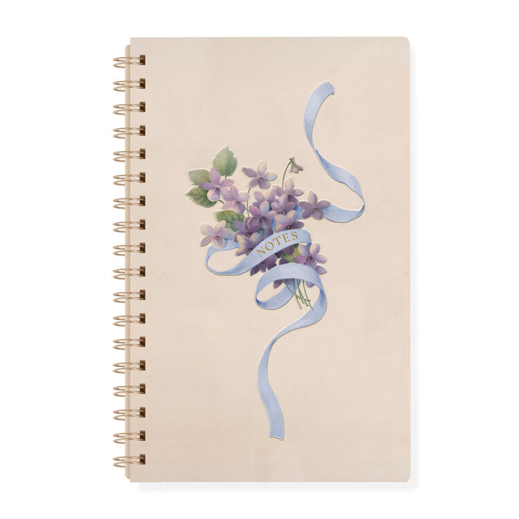 FRINGE JOURNAL À SPIRALES - VIOLET RIBBON