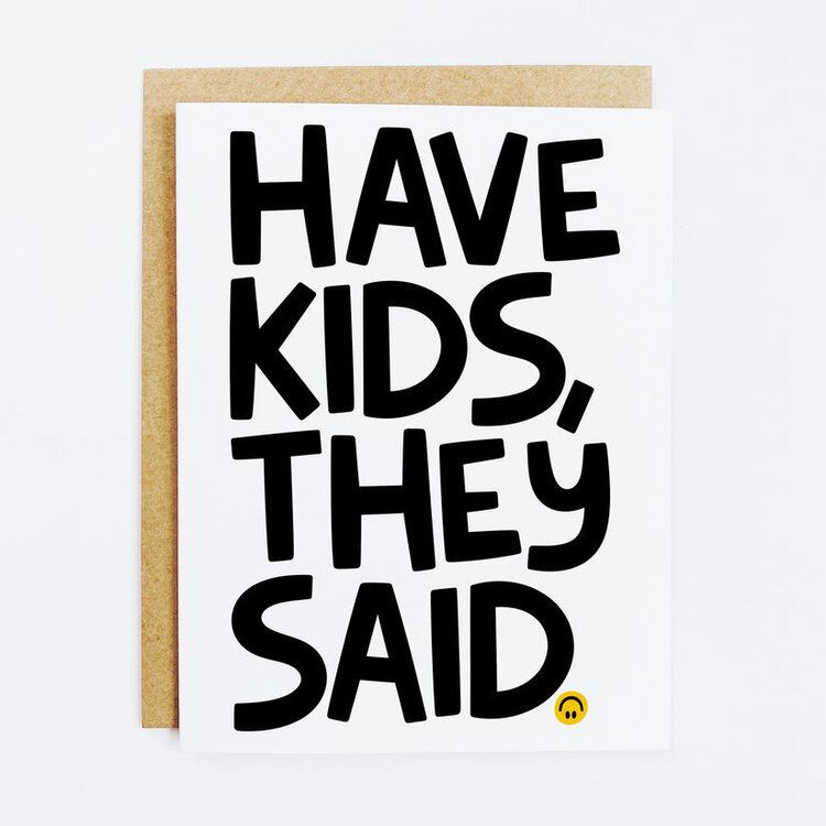 K+S DESIGN CARTE DE SOUHAITS - J'AI DES ENFANTS, DIT-ON