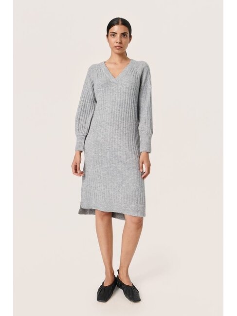 SOAKED IN LUXURY ROBE RAKEL - WHITE / GREY MELANGE