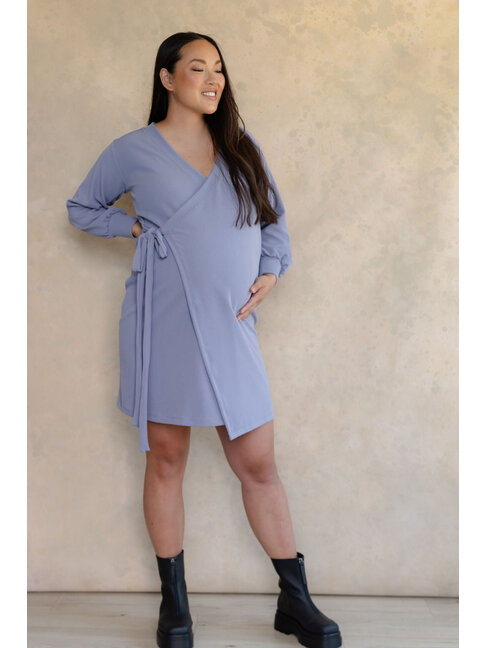 ROSE MATERNITÉ ROBE DOROTHÉ - BLEU PROVENCE