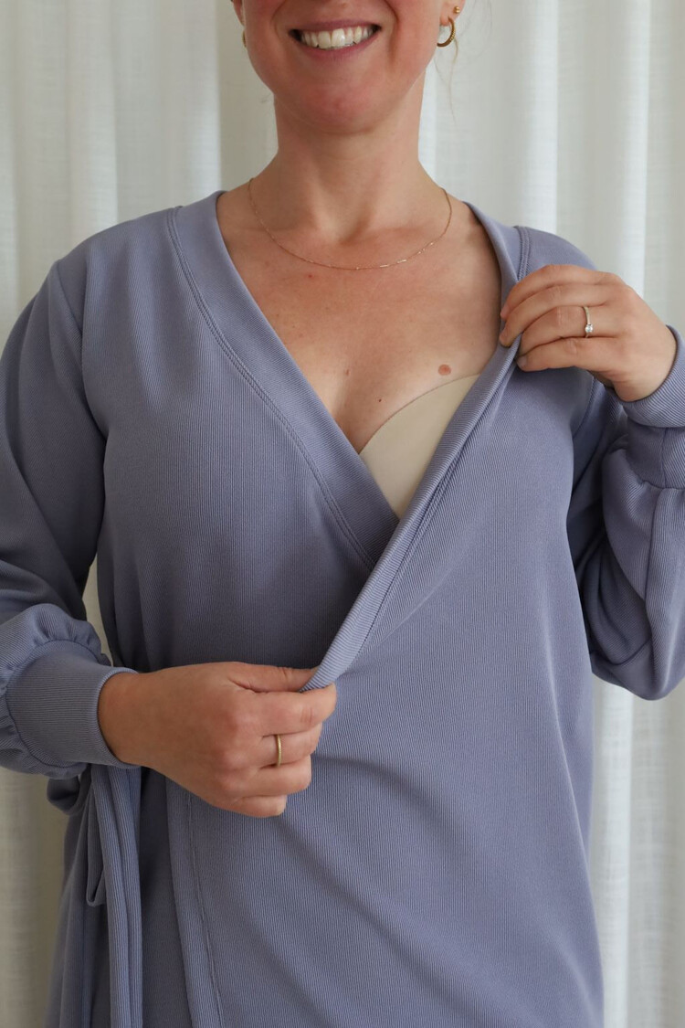 ROSE MATERNITÉ ROBE DOROTHÉ - BLEU PROVENCE