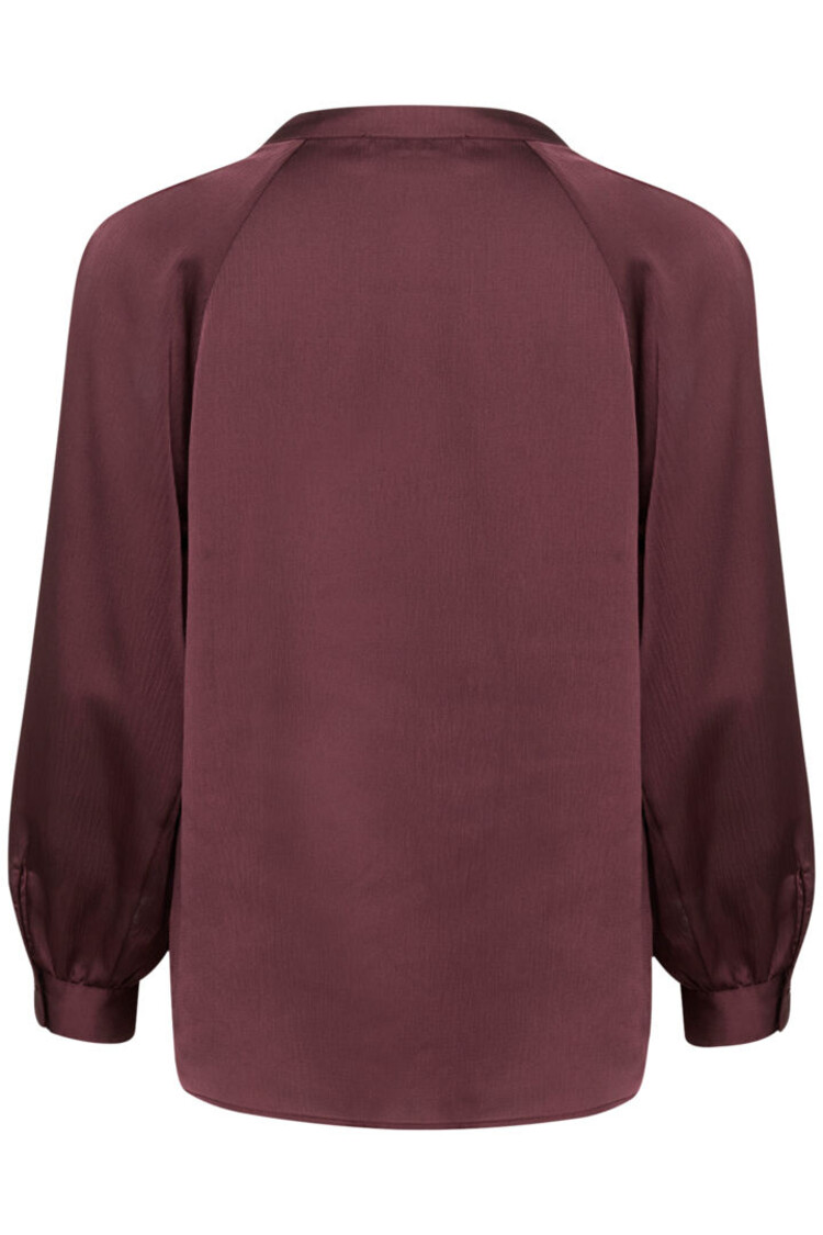 SOAKED IN LUXURY BLOUSE LOANA - FUDGE