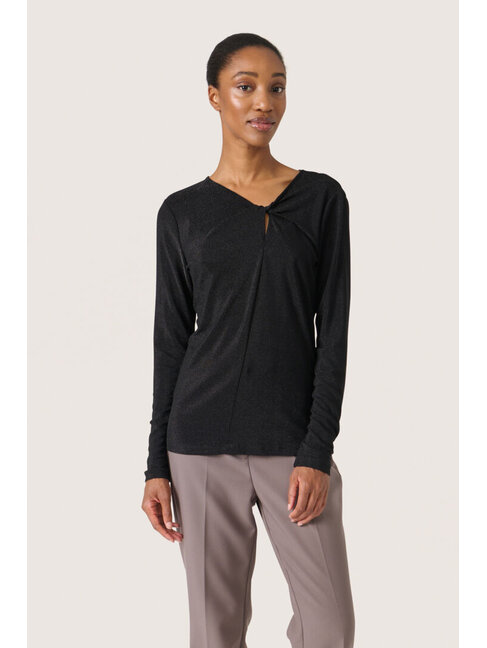 SOAKED IN LUXURY CHANDAIL À NOEUD SKYLARA - NOIR