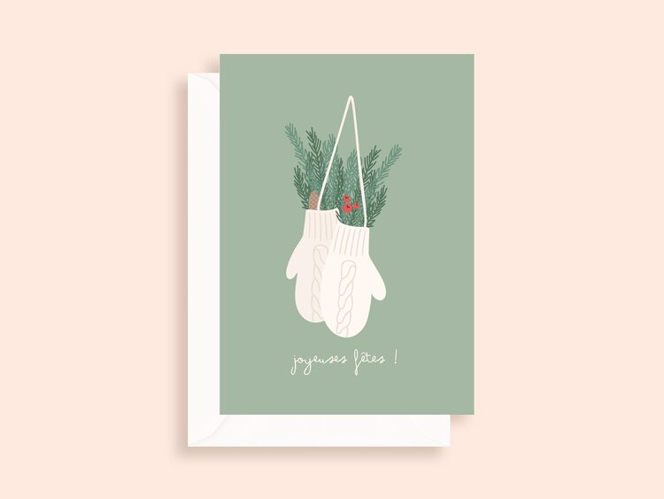 MÕMY CARTE DE VOEUX - MITAINES