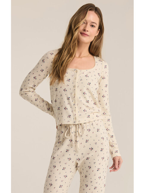 Z SUPPLY CHANDAIL À MANCHES LONGUES TESS ROSEBUD - SEA SALT