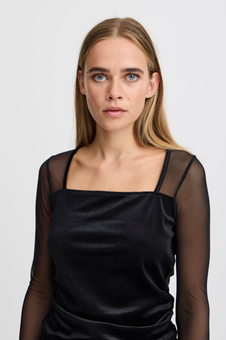 ICHI CHANDAIL MANCHE LONGUE NANA - BLACK