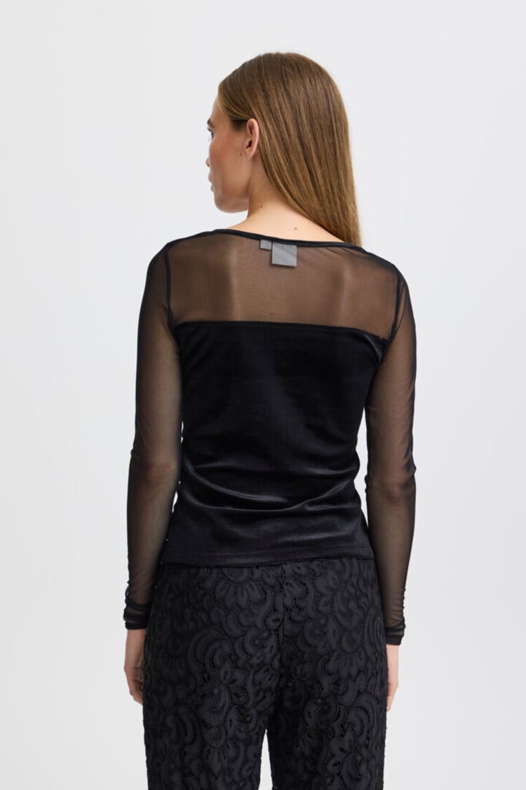 ICHI CHANDAIL MANCHE LONGUE NANA - BLACK