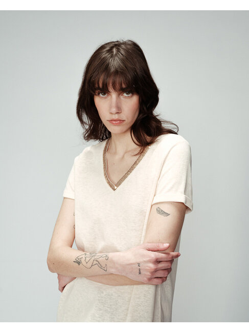 GRACE & MILA T-SHIRT ODELIE - BEIGE