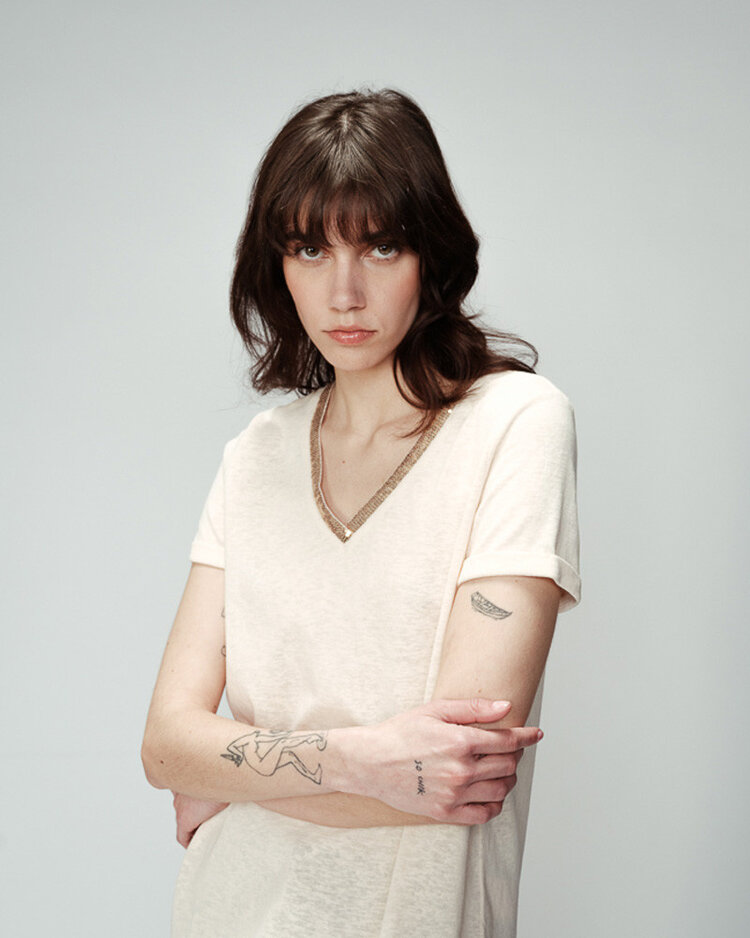 GRACE & MILA T-SHIRT ODELIE - BEIGE