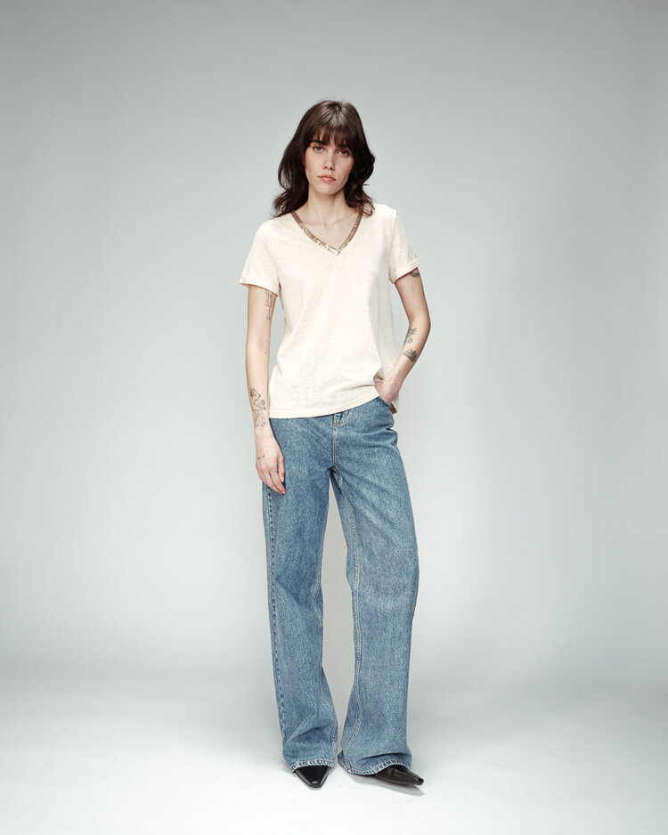 GRACE & MILA T-SHIRT ODELIE - BEIGE